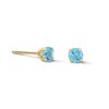 Thumbnail Image 1 of 3mm Light Blue Crystal Solitaire Stud Piercing Earrings in 14K Solid Gold