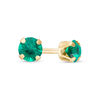 Thumbnail Image 0 of 3mm Green Crystal Solitaire Stud Piercing Earrings in 14K Solid Gold