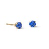 Thumbnail Image 1 of 3mm Blue Crystal Solitaire Stud Piercing Earring in 14K Solid Gold