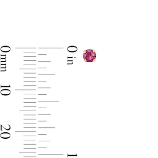 3mm Light Purple Crystal Solitaire Stud Piercing Earrings in 14K Solid Gold