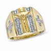 Thumbnail Image 0 of 1/10 CT. T.W. Diamond Crucifix Ring in 10K Gold