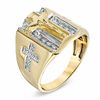 1/10 CT. T.W. Diamond Crucifix Ring in 10K Gold