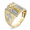 Thumbnail Image 1 of 1/10 CT. T.W. Diamond Crucifix Ring in 10K Gold