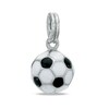Thumbnail Image 1 of Enamel Soccer Ball Charm in Sterling Silver