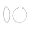 Thumbnail Image 0 of Sterling Silver 30mm Diamond-Cut Hoop Earrings
