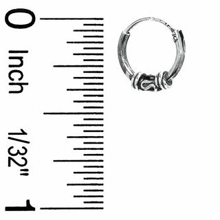 Sterling Silver Small and Medium Ball Stud and Hoop Earrings Set