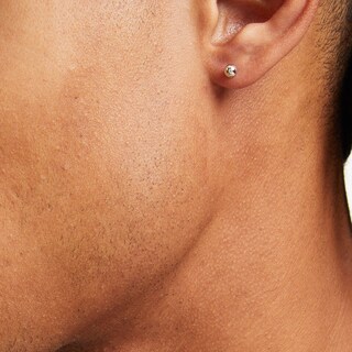 Solid Sterling Silver Graduated Ball Three Pair Stud Earrings Set