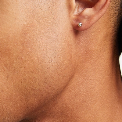 Solid Sterling Silver Graduated Ball Three Pair Stud Earrings Set