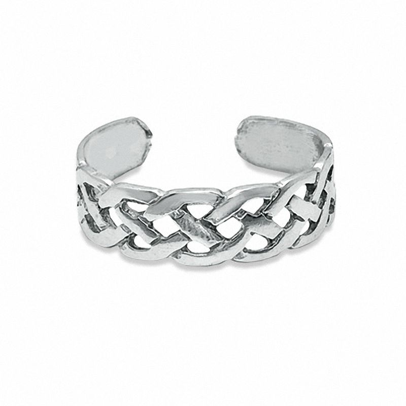 Main Image 1 of Weave Toe Ring in Sterling Silver