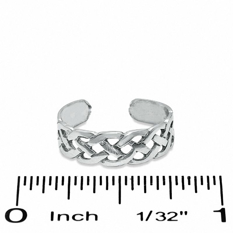 Main Image 2 of Weave Toe Ring in Sterling Silver