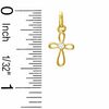 Thumbnail Image 2 of Cubic Zirconia Tiny Loop Cross Charm in 10K Gold
