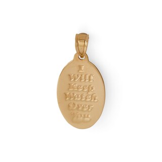 Reversible Angel Medallion Charm in 10K Gold