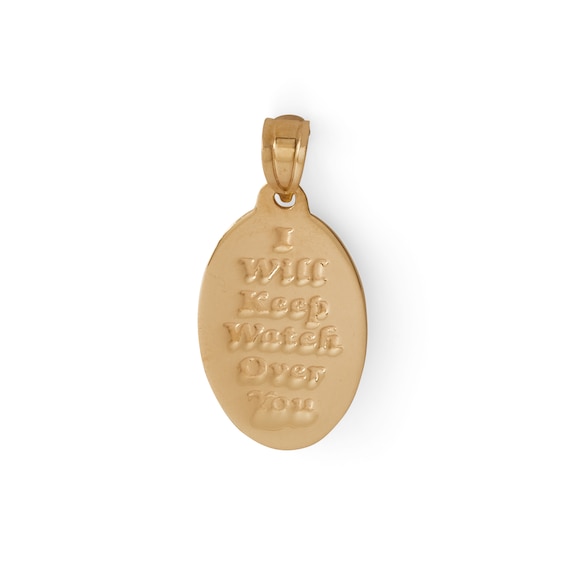 Reversible Angel Medallion Charm in 10K Gold