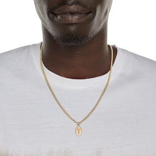 Reversible Angel Medallion Charm in 10K Gold
