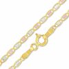 Thumbnail Image 1 of Made in Italy 040 Gauge Valentino Chain Necklace in 10K Tri-Tone Gold - 20&quot;