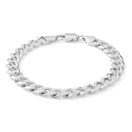 Made in Italy 220 Gauge Curb Bracelet in Sterling Silver - 8.5&quot;