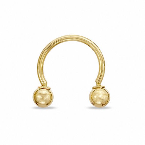 016 Gauge Horseshoe in 10K Gold