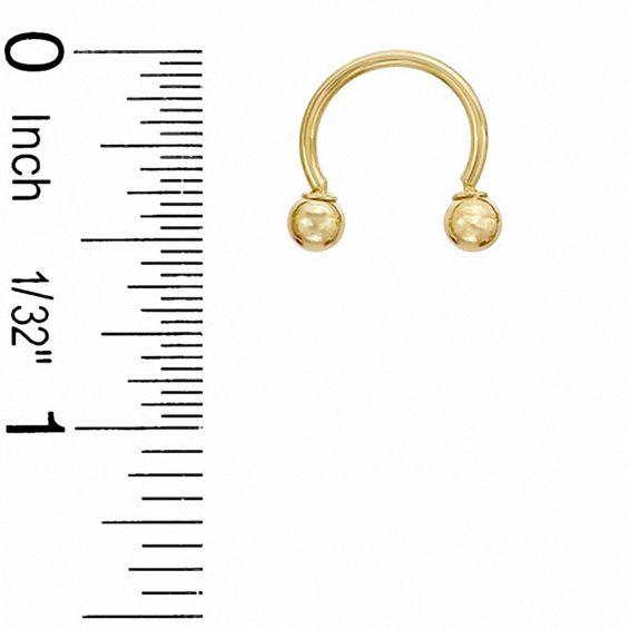 016 Gauge Horseshoe in 10K Gold
