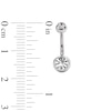 Thumbnail Image 1 of Stainless Steel CZ Belly Button Ring - 14G 7/16"