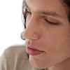 Thumbnail Image 5 of 10K Hollow and Solid Yellow and Whte Gold CZ Screw Nose Stud Set - 22G
