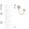Thumbnail Image 2 of Cubic Zirconia Star and Chain Drop Earrings in 10K Gold