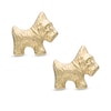 Scottie Dog Stud Earrings in 10K Gold