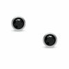 Thumbnail Image 1 of 3mm Black Cubic Zirconia Solitaire Stud Piercing Earrings in Solid Titanium