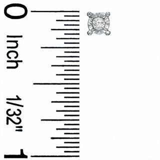 1/10 CT. T.W. Diamond Illusion Stud Earrings in 10K Gold