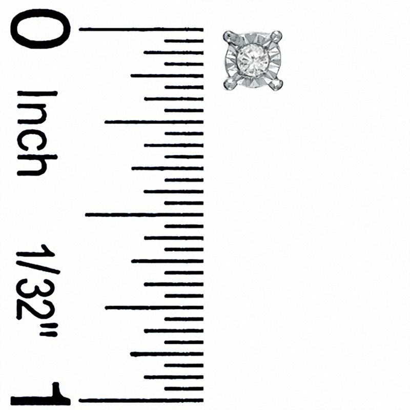 Main Image 2 of 1/10 CT. T.W. Diamond Illusion Stud Earrings in 10K Gold