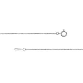10K White Gold 020G Sparkling Singapore Chain Necklace - 16"