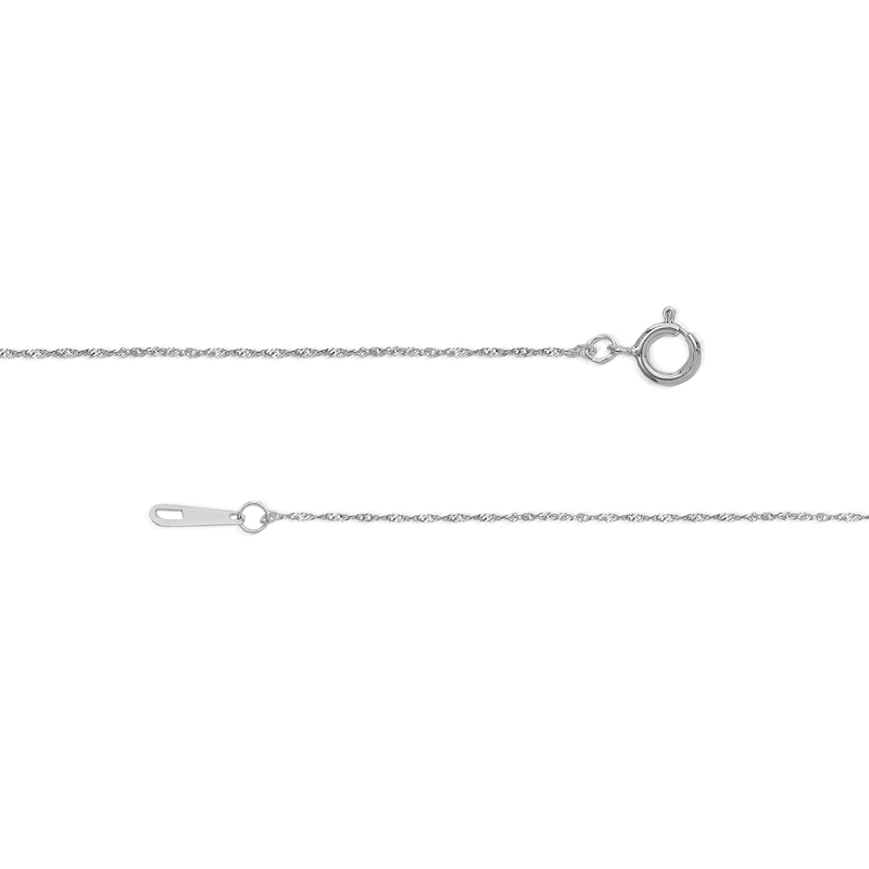 Main Image 2 of 10K White Gold 020G Sparkling Singapore Chain Necklace - 16"