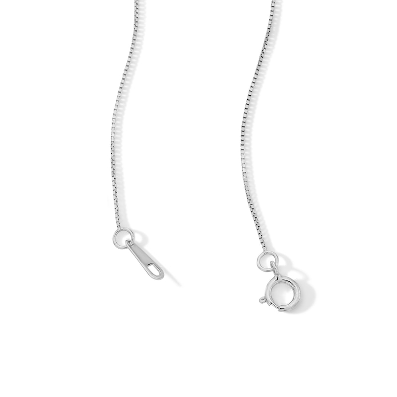 Main Image 4 of 10K Solid White Gold Box Chain - 16"