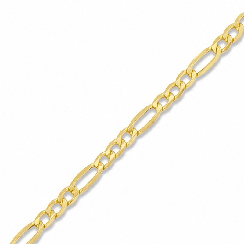 Main Image 1 of 100 Gauge Hollow Figaro Chain Bracelet in 14K Gold - 8"