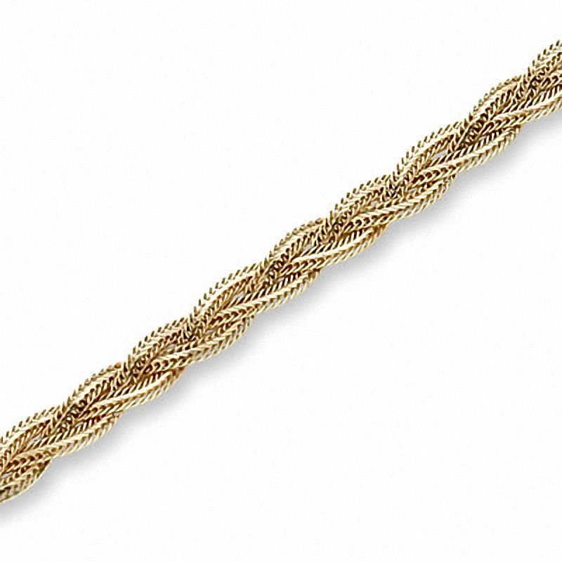 Main Image 1 of Braided Foxtail Chain Fashion Bracelet in 14K Gold