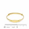 Child's Adjustable 14K Gold Heart ID Bangle Bracelet