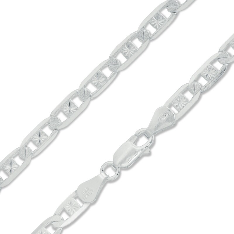 120 Gauge Valentino with Star Chain Necklace in Sterling Silver - 22"