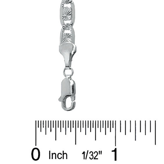 120 Gauge Valentino with Star Chain Necklace in Sterling Silver - 22"