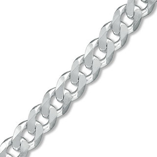 Sterling Silver Curb Chain Bracelet Made in Italy - 9"
