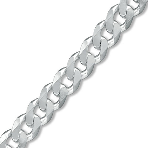 Made in Italy 300 Gauge Curb Chain Bracelet in Sterling Silver - 9"