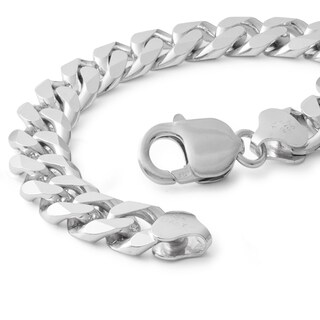 Sterling Silver Curb Chain Bracelet Made in Italy - 9"