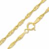 Thumbnail Image 1 of 035 Gauge Hollow Singapore Chain Bracelet in 14K Gold - 10&quot;