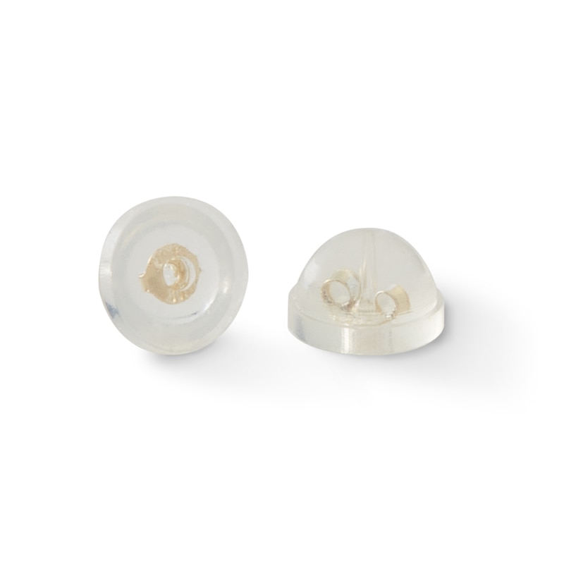 6mm Heart-Shaped Garnet and Cubic Zirconia Stud Earrings in 10K Gold