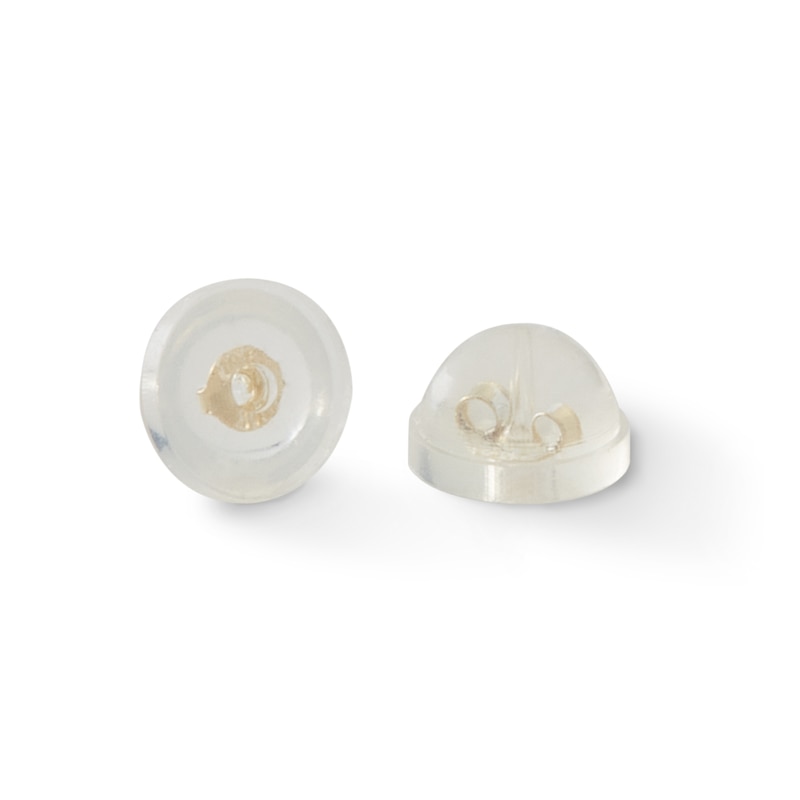 Main Image 2 of 6mm Heart-Shaped Garnet and Cubic Zirconia Stud Earrings in 10K Gold