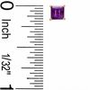 Thumbnail Image 2 of 4mm Princess-Cut Amethyst Stud Earrings in 10K Gold