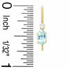 5mm Heart-Shaped Aquamarine Drop Earrings in 10K White Gold with CZ