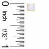 Thumbnail Image 2 of 4mm Princess-Cut Lab-Created Opal Stud Earrings in 10K Gold