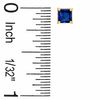 Thumbnail Image 1 of 4mm Princess-Cut Lab-Created Sapphire Stud Earrings in 10K Gold