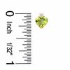 Thumbnail Image 2 of 6mm Heart-Shaped Peridot Stud Earrings in 10K Gold with CZ