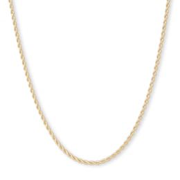 012 Gauge Rope Chain Necklace in 14K Hollow Gold - 16&quot;