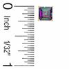 6.0mm Princess-Cut Mystic Fire® Topaz Stud Earrings in 10K Gold
